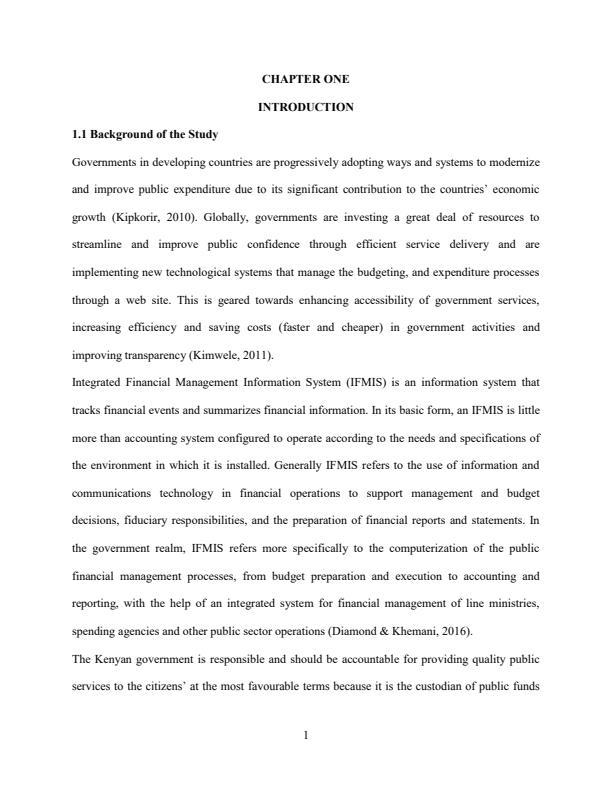 Page 1 – The impact of integrated financial management information system on expenditure control among county governments in Kenya – Kenyaplex