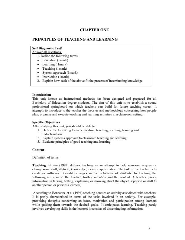Page 2 – Instructional Methods Notes – Kenyaplex