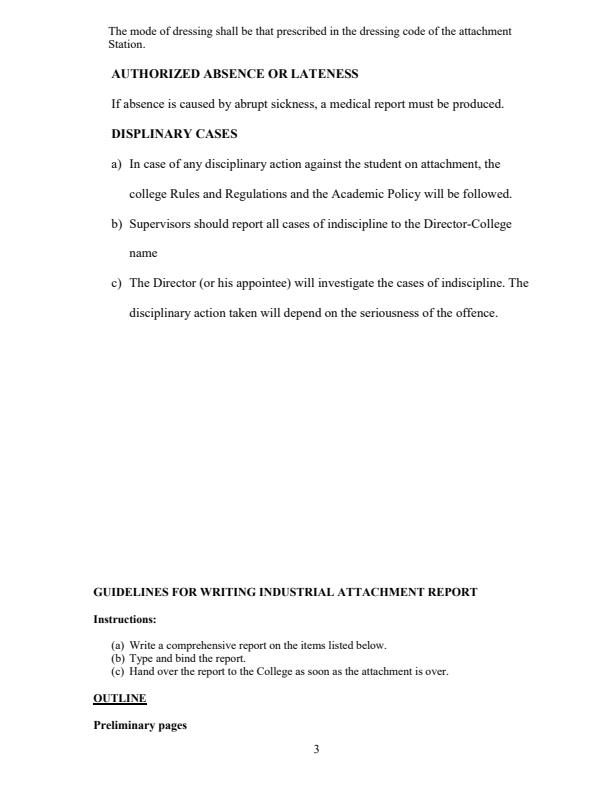Sample Industrial Attachment Logbook 2823