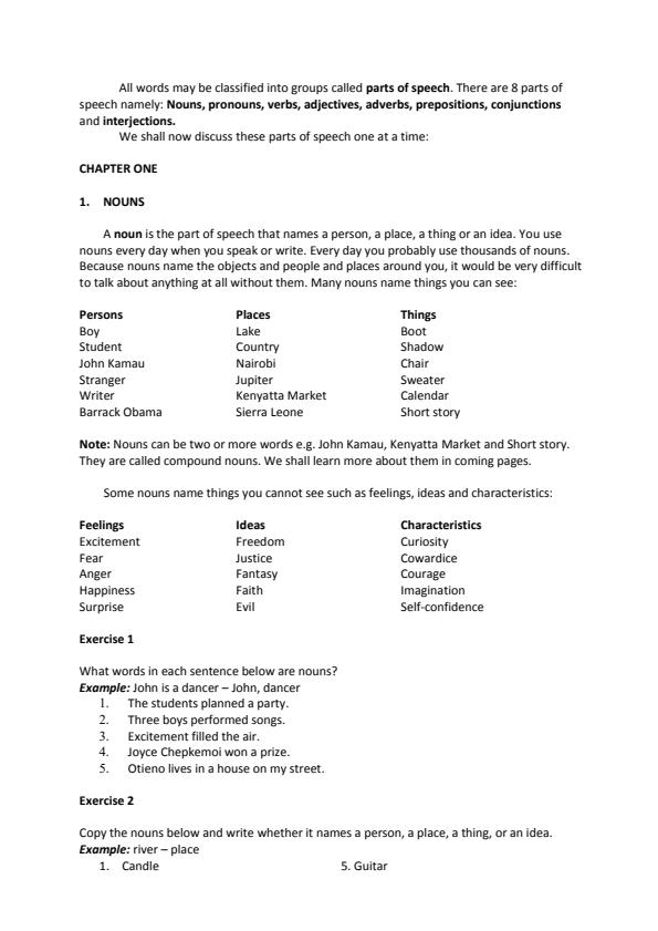 Page 1 – English High School Notes – Kenyaplex