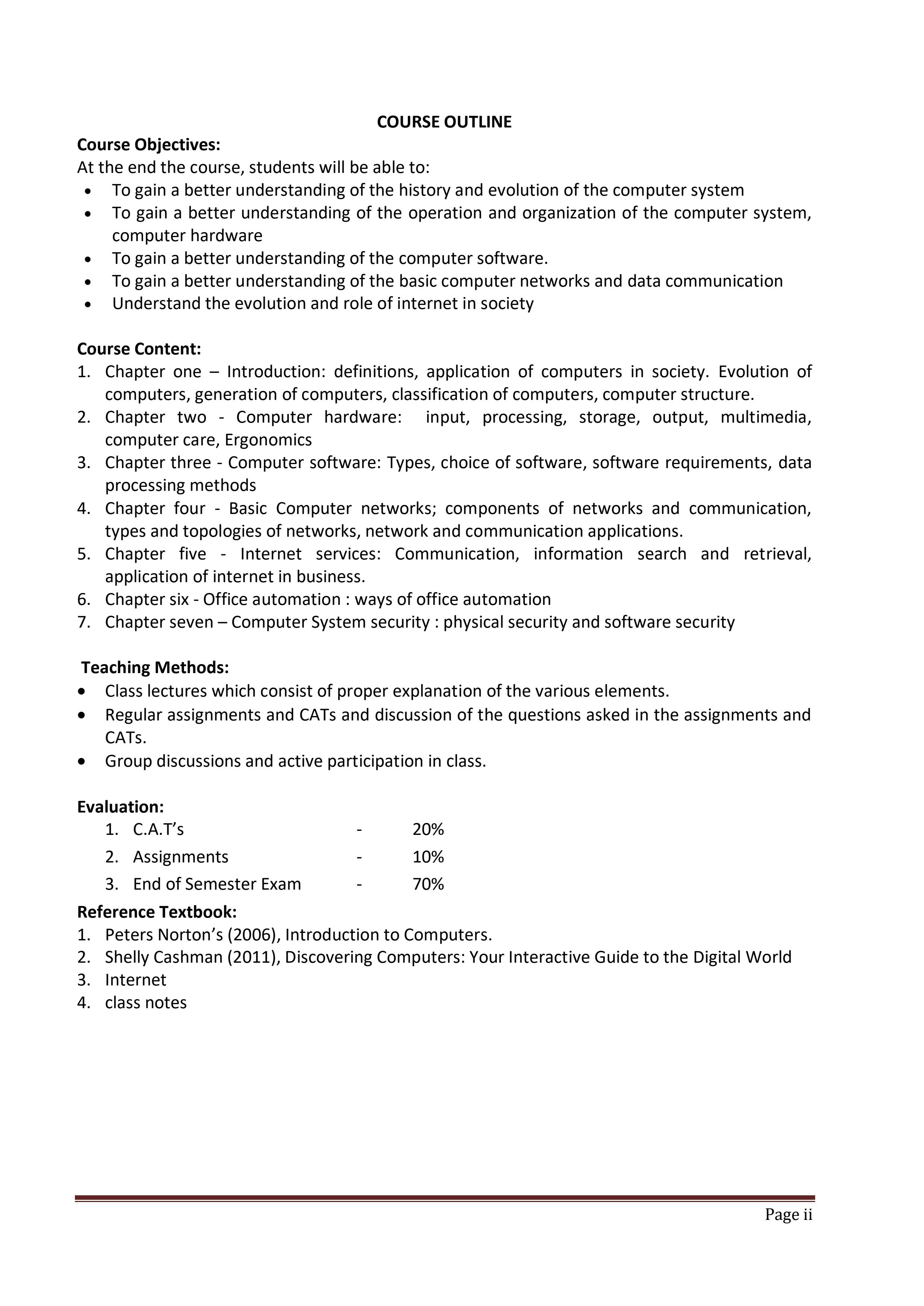 Page 2 – Maseno University UCI 101: Foundations of Information Technology Notes – Kenyaplex