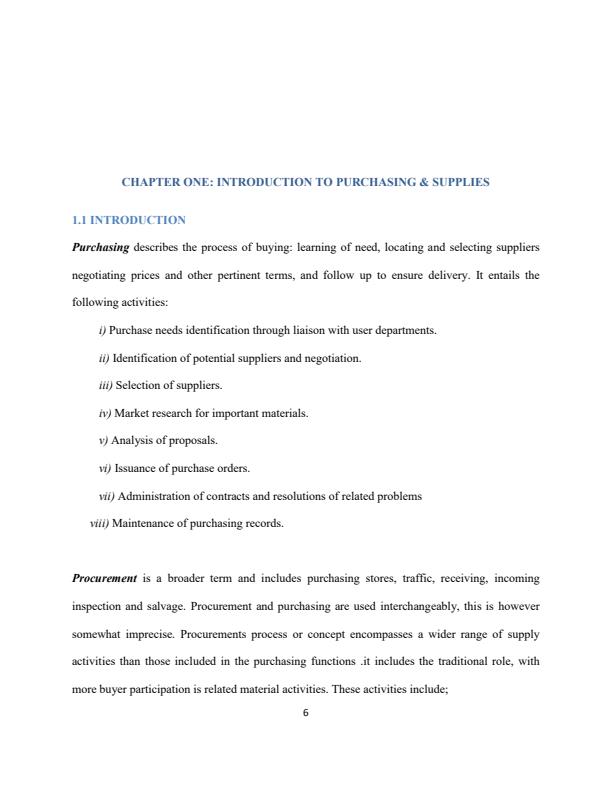 Page 1 – DBM 1208: Introduction to Purchasing and Supplies Notes – Kenyaplex