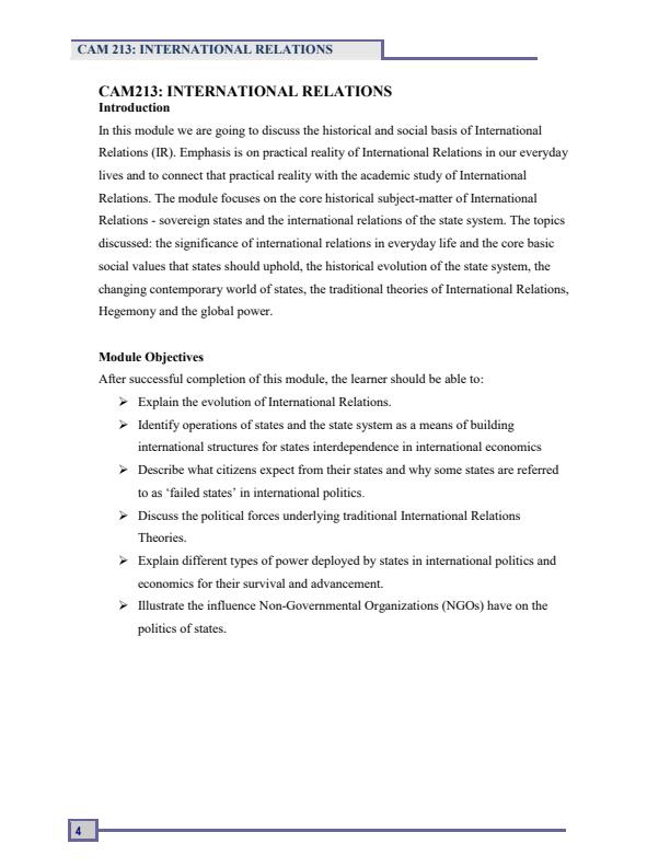 Page 3 – CAM 213: International Relations Notes – Kenyaplex