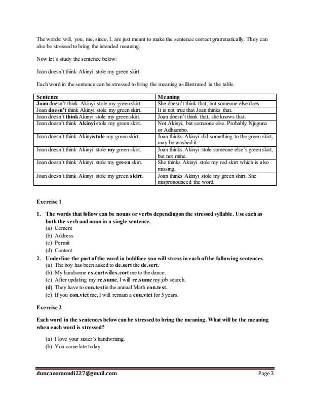 Page 3 – Comprehensive and simplified form 3 English and literature Notes – Kenyaplex