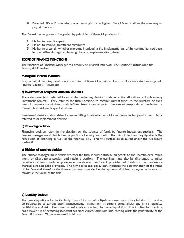 Page 2 – EDB 300: Business Finance Notes – Kenyaplex
