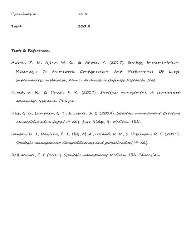 Page 3 – BBM 462: Strategic Management Notes 4th Year – Kenyaplex