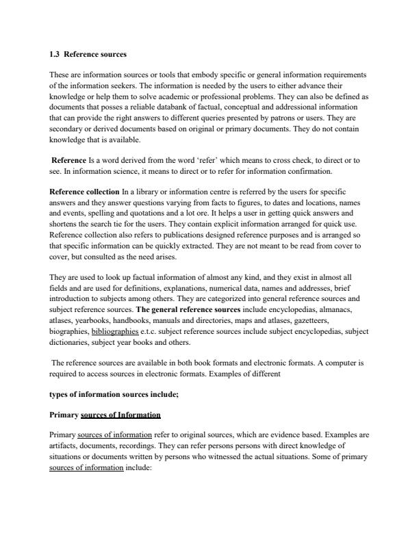 Page 1 – ISC 200 - Sources of Bibliographic Information – Kenyaplex