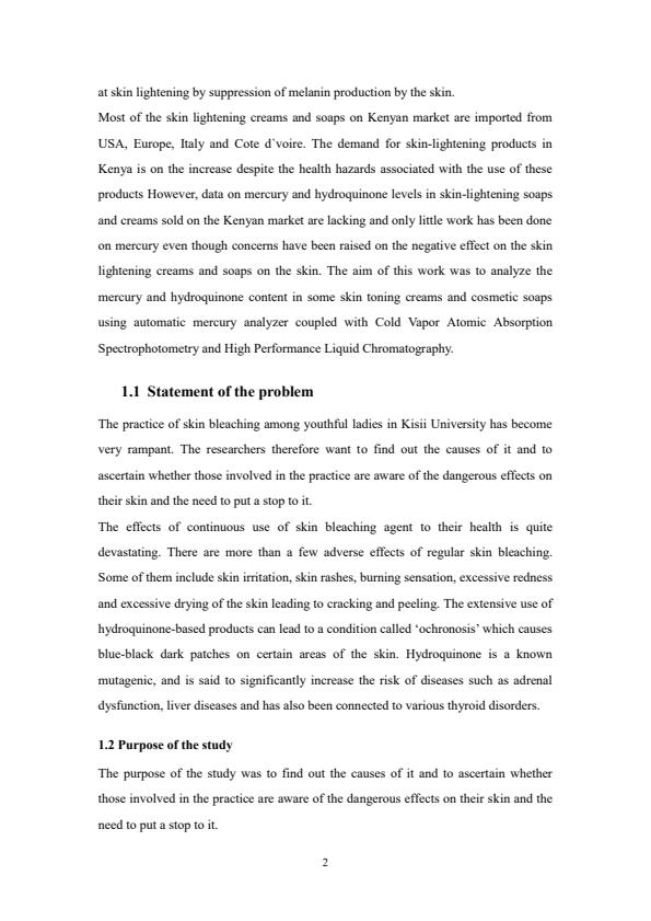 Page 2 – Skin Bleaching and its Negative Effects on the Physical Appearance of the Black Skin – Kenyaplex