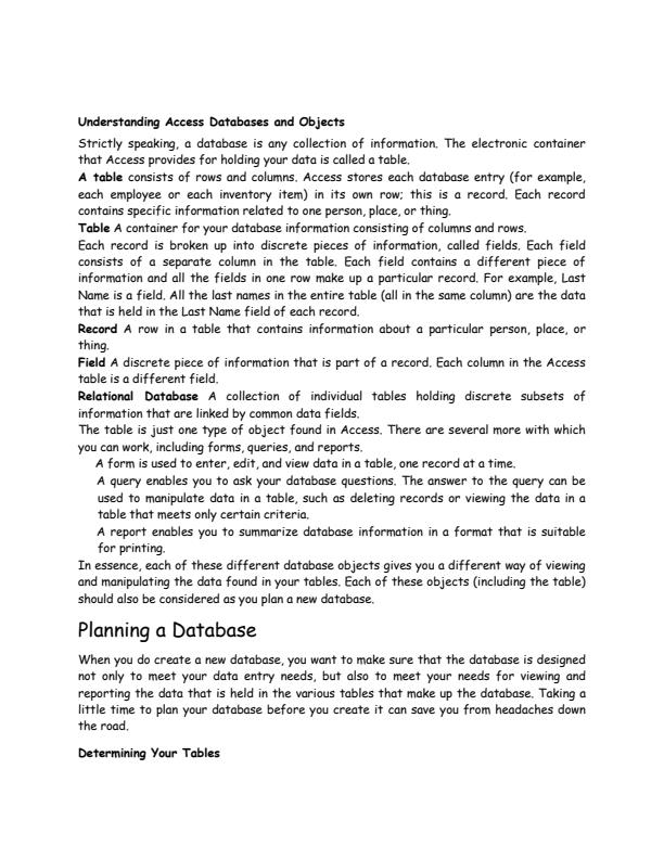 Page 2 – Simplified Microsoft Access Notes – Kenyaplex