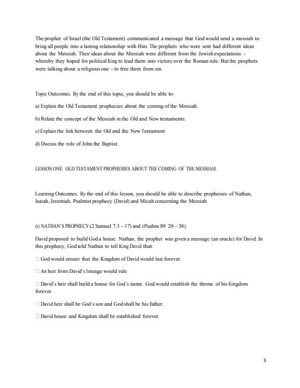 Page 2 – CRE Secondary Form Two Notes – Kenyaplex
