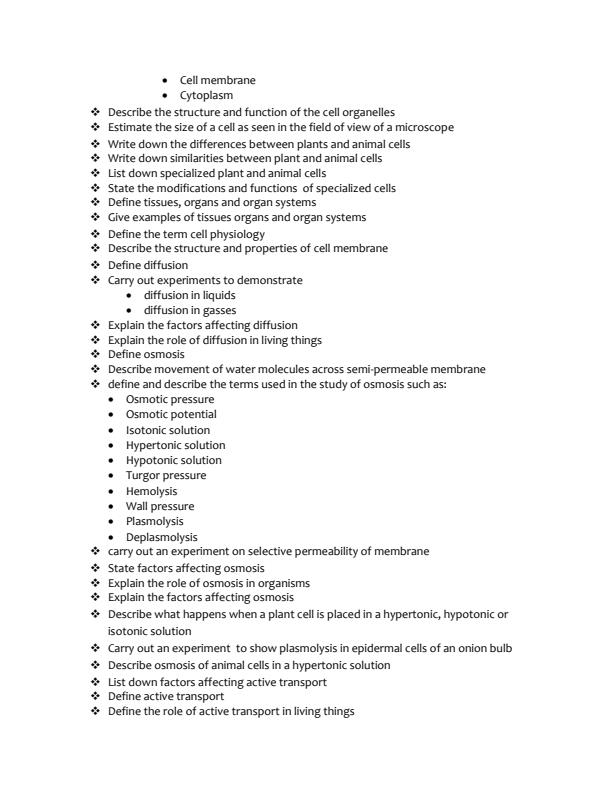 Biology Form 1 Notes Simplified and Comprehensive 3403