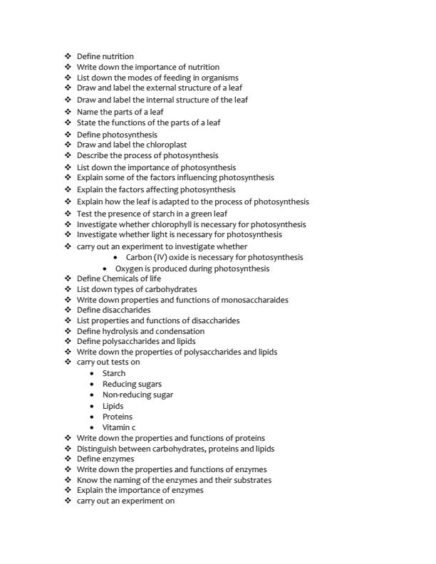 Biology Form 1 Notes Simplified and Comprehensive 3403