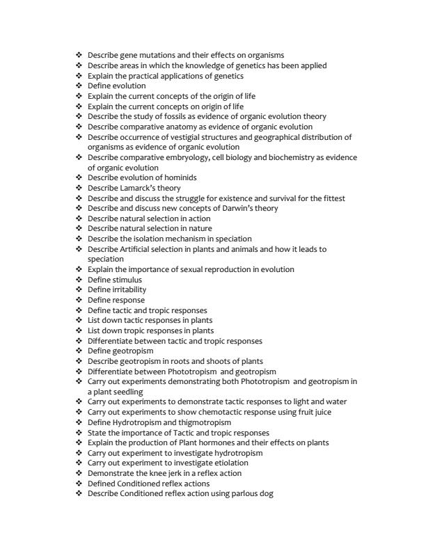Page 2 – Comprehensive Form Four Biology Notes – Kenyaplex