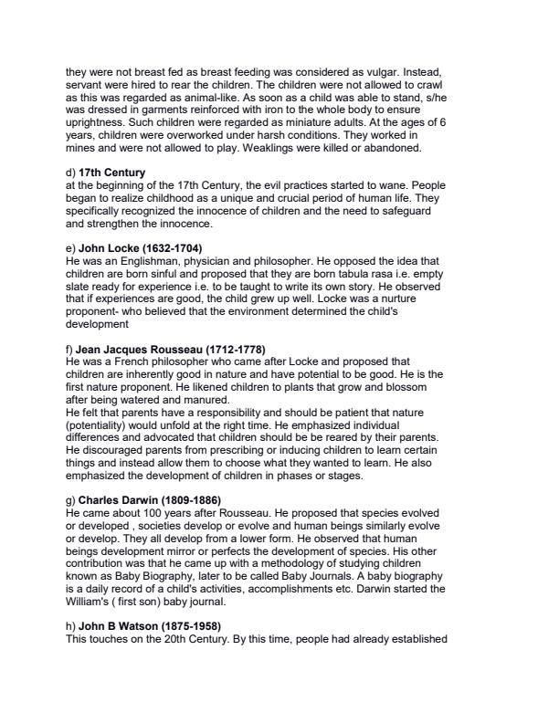 Page 3 – BEP 1102  Human Growth and Development Lecture Notes – Kenyaplex