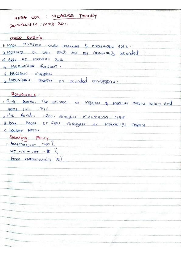 Page 1 – MMa 402: Measure Theory Notes – Kenyaplex