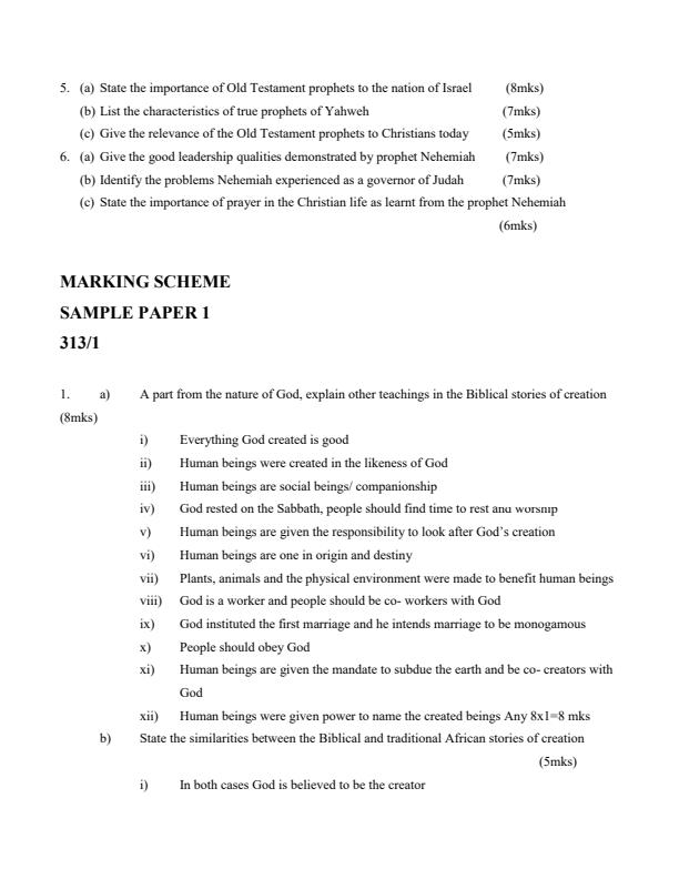 Page 2 – CRE Paper 1 Revision Booklet – Kenyaplex