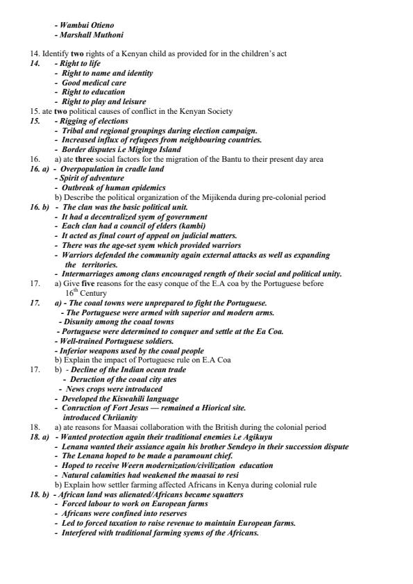 Page 2 – History Revision Booklet Form 1 to Form 4 – Kenyaplex