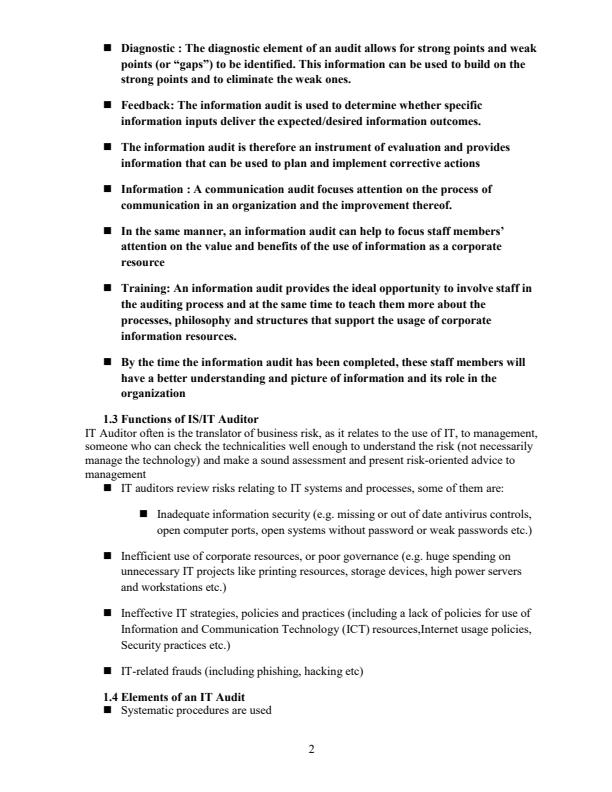 Page 2 – BIT 4108: Information Systems Audit Notes – Kenyaplex