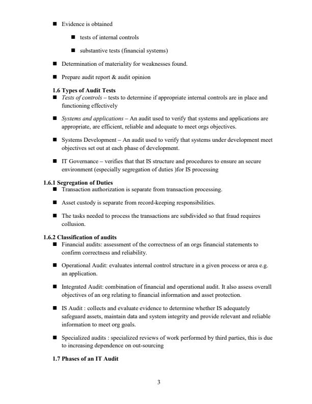Page 3 – BIT 4108: Information Systems Audit Notes – Kenyaplex