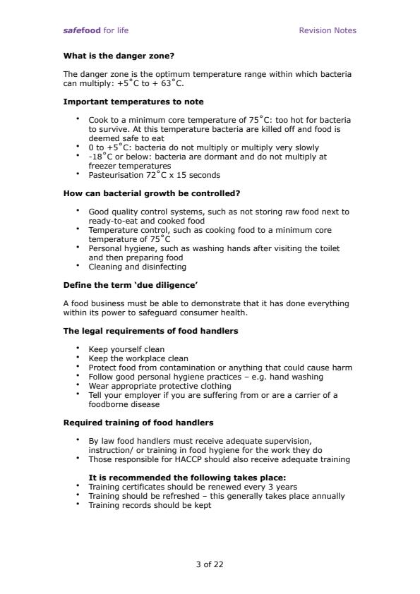 Page 2 – DND 2207 Food Hygiene and Safety Notes – Kenyaplex
