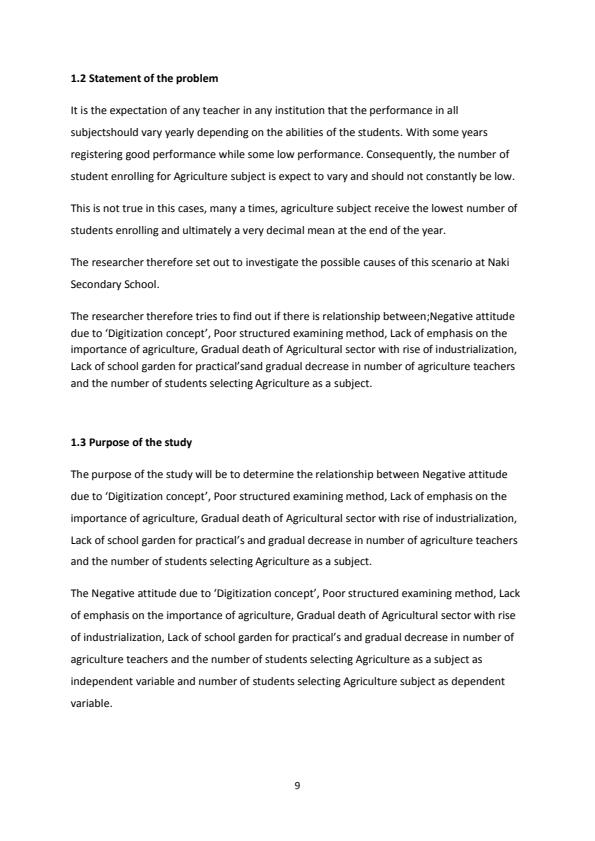 Page 2 – Reasons for low selection of Agriculture subject in Kenyan secondary schools – Kenyaplex