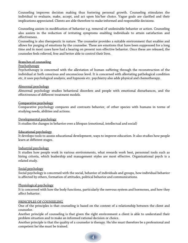 Page 4 – Counseling Psychology Notes for Social work students  – Kenyaplex