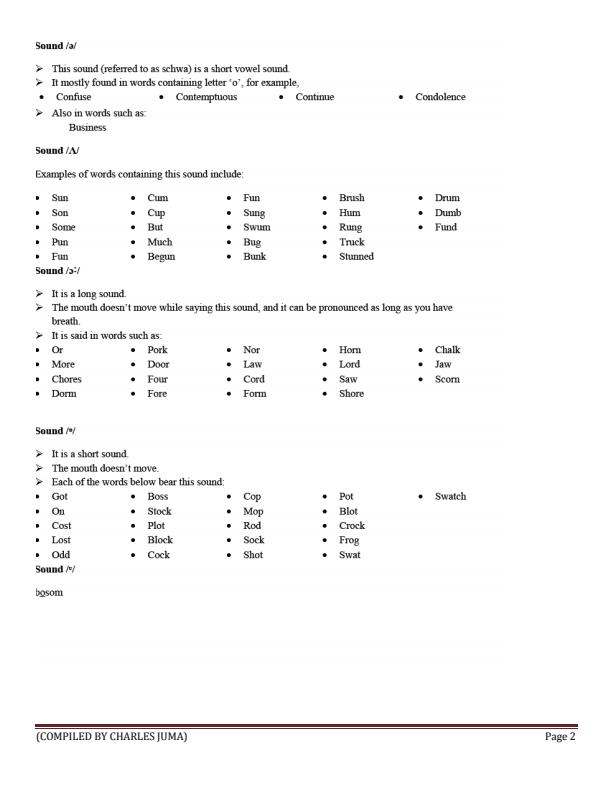 Page 2 –  New Form 1 English Complete Notes – Kenyaplex