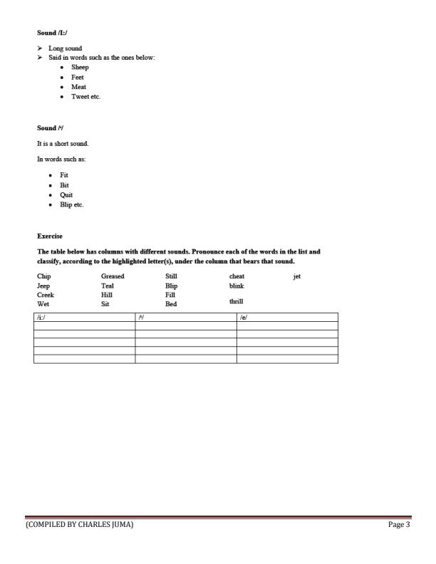 Page 3 –  New Form 1 English Complete Notes – Kenyaplex