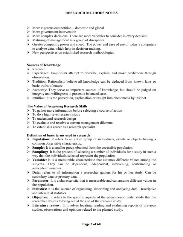Page 2 – Bcm 3251: Research Methods Notes – Kenyaplex