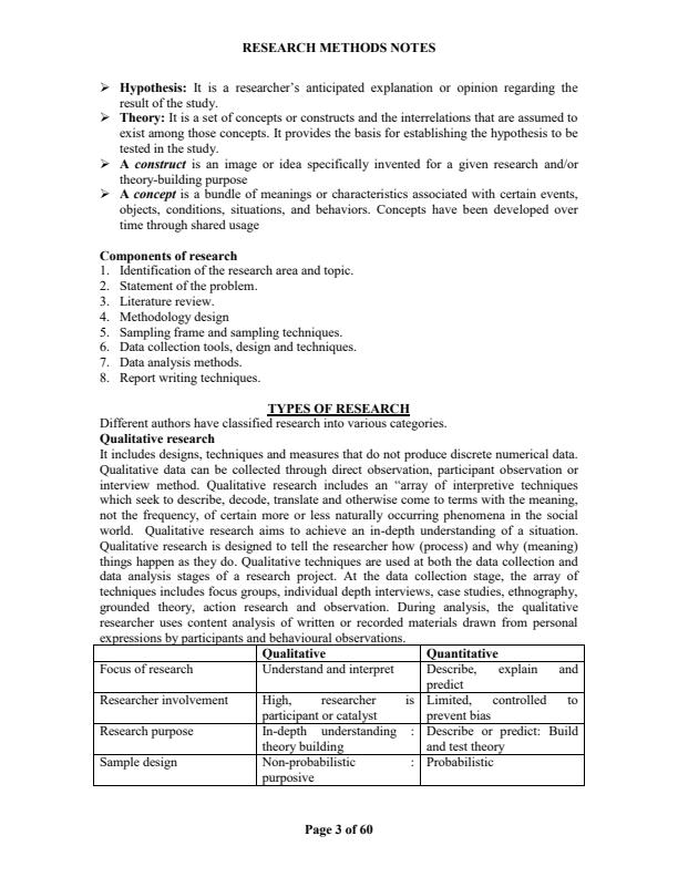 Page 3 – Bcm 3251: Research Methods Notes – Kenyaplex