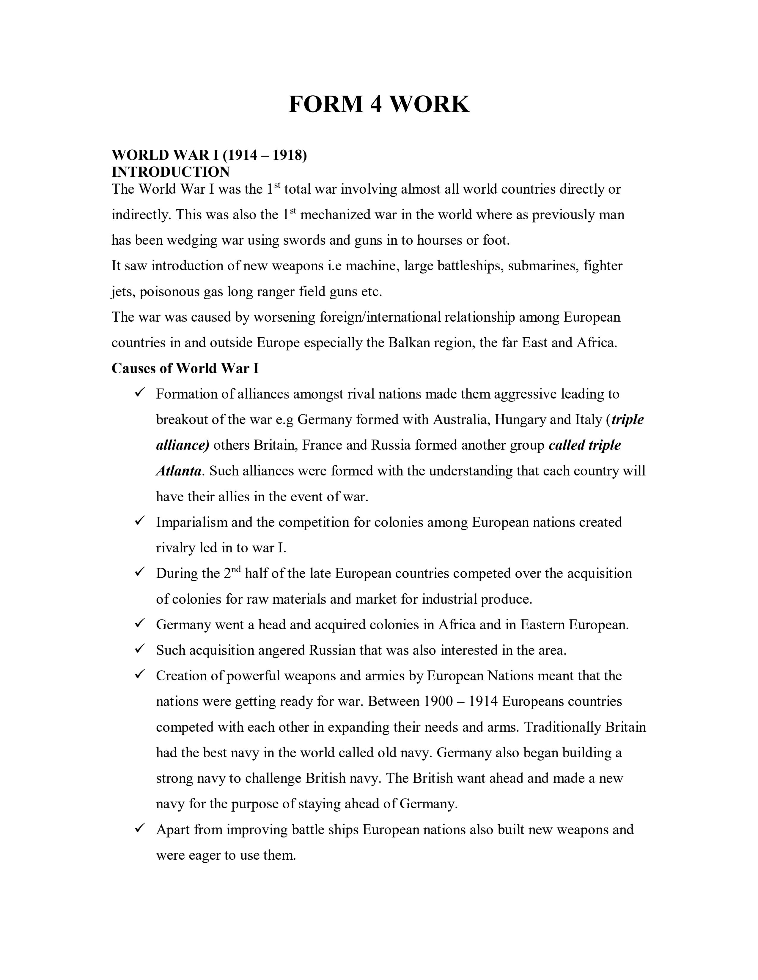 Page 1 – Form 4 History and Government Notes – Kenyaplex