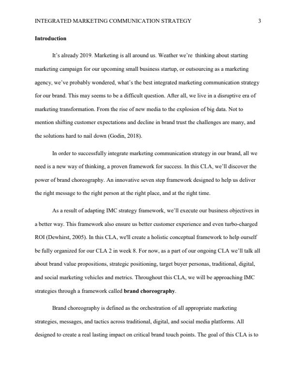 Page 1 – Integrated marketing Communication (IMC) Strategy: Brand Choreography – Kenyaplex