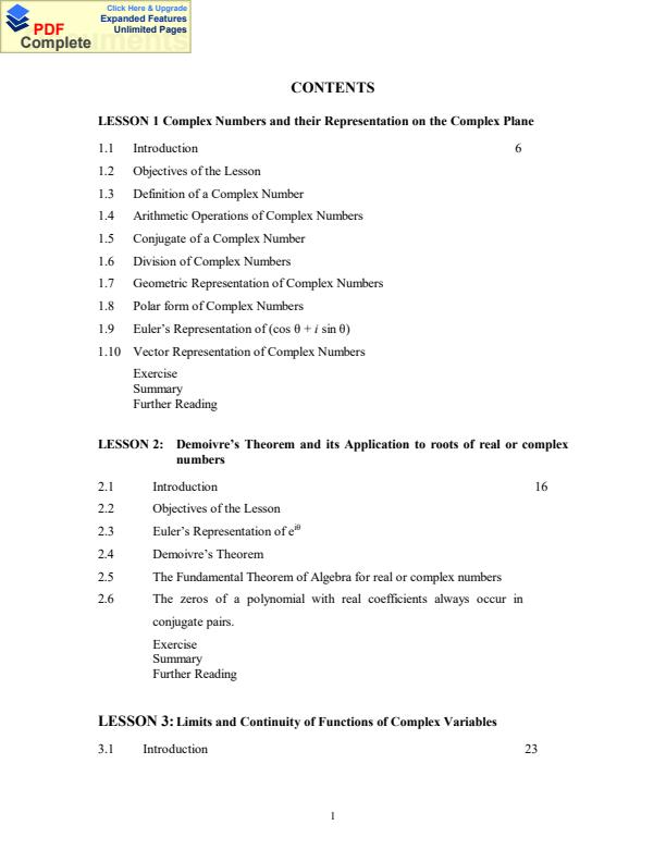Page 2 – SMA 305: Complex Analysis 1 Notes – Kenyaplex