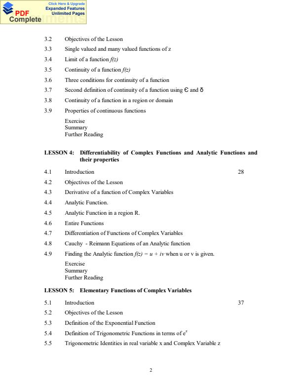 Page 3 – SMA 305: Complex Analysis 1 Notes – Kenyaplex