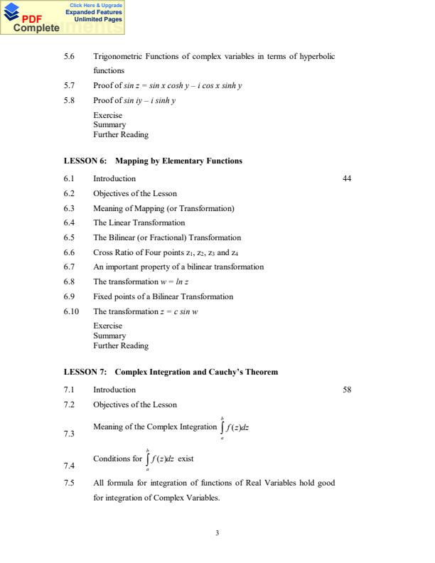 Page 4 – SMA 305: Complex Analysis 1 Notes – Kenyaplex