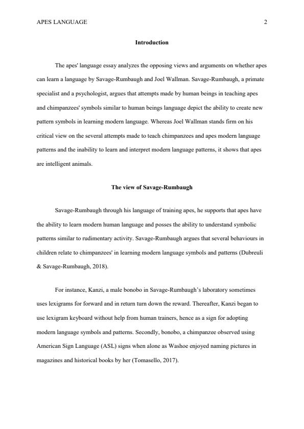 Page 1 – Modern Apes language comparison by Rumbaugh – Kenyaplex