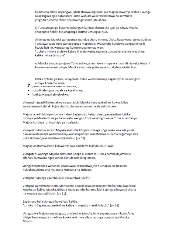 Page 2 – Maudhui na mbinu mbalimbali katika tamthilia ya Kigogo – Kenyaplex