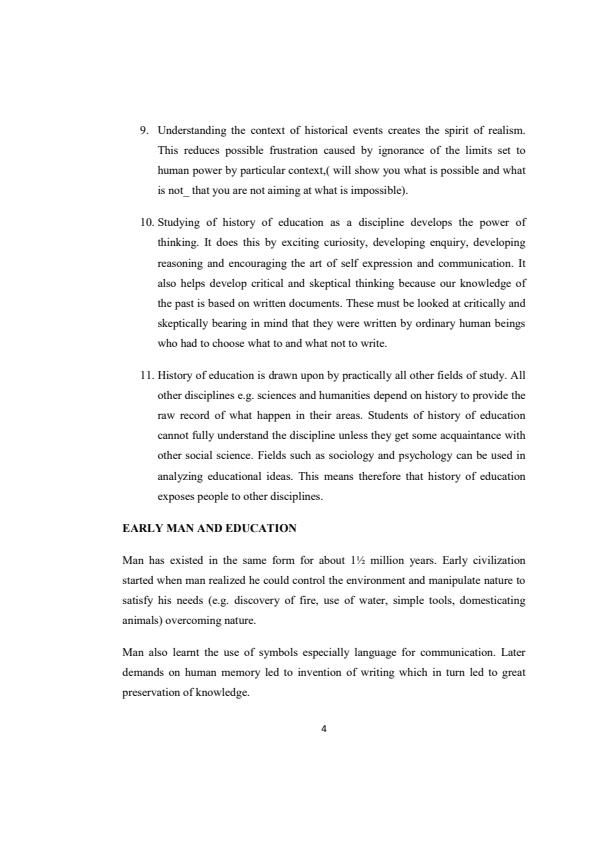 BEP 1101 History of Education Notes 1st year 3947