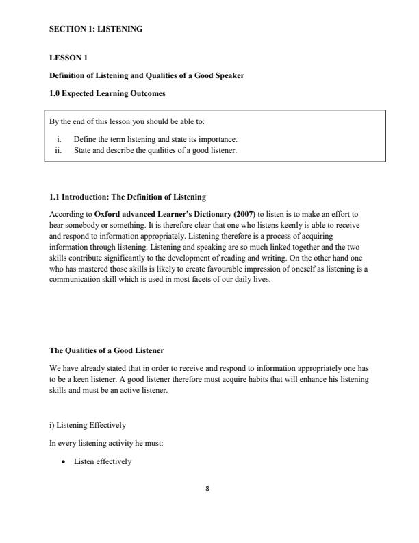 Page 1 – BLA1110: The Use of English for Academic Purposes – Kenyaplex