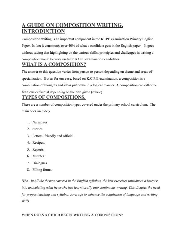 Page 1 – Composition Writing Guide – Kenyaplex