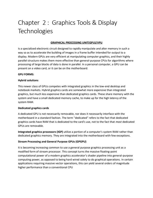 Page 1 – ICS 2311: Computer graphics:tools and display technologies notes – Kenyaplex