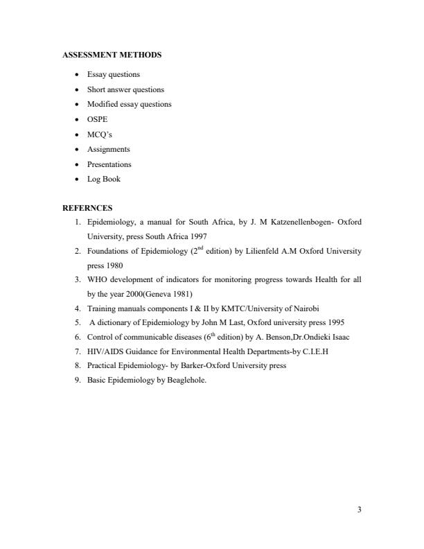 Page 3 – Epidemiology Lecture Notes 2nd Year – Kenyaplex
