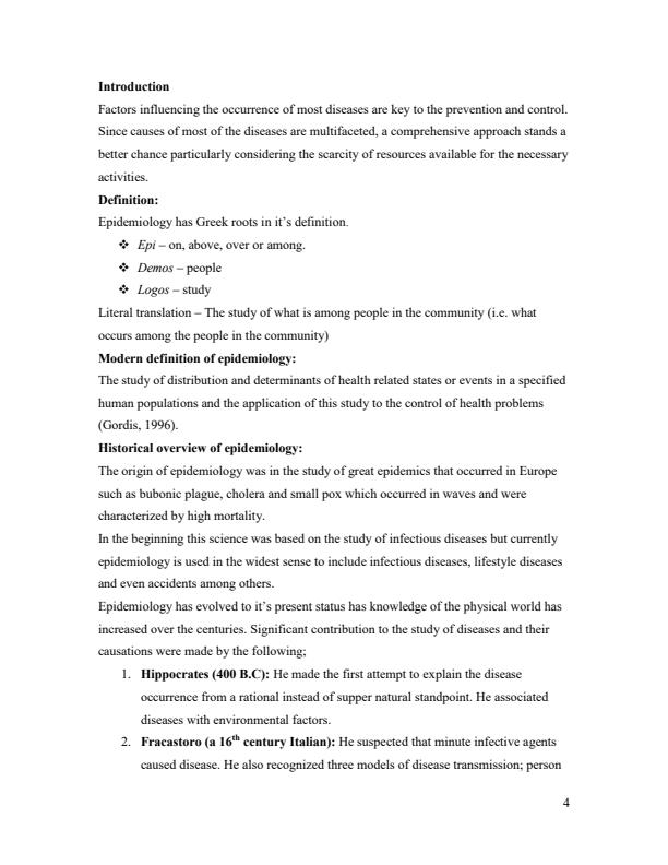 Page 4 – Epidemiology Lecture Notes 2nd Year – Kenyaplex