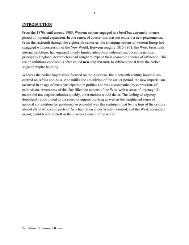 Page 1 – History and Government Notes on Colonization (Factors  that led to colonization and legacy of colonization) – Kenyaplex