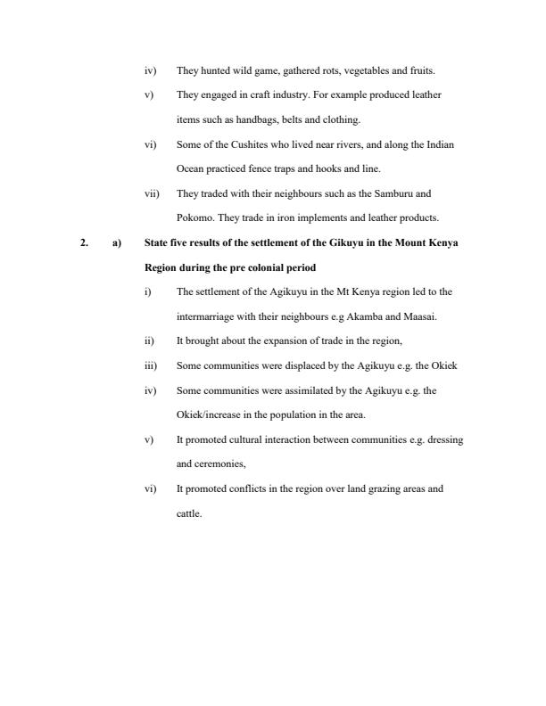 Page 2 – History and Government Revision Questions and Answers Form 1 to Form 4 – Kenyaplex