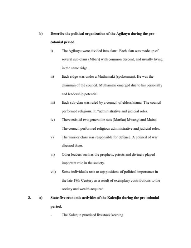 Page 3 – History and Government Revision Questions and Answers Form 1 to Form 4 – Kenyaplex