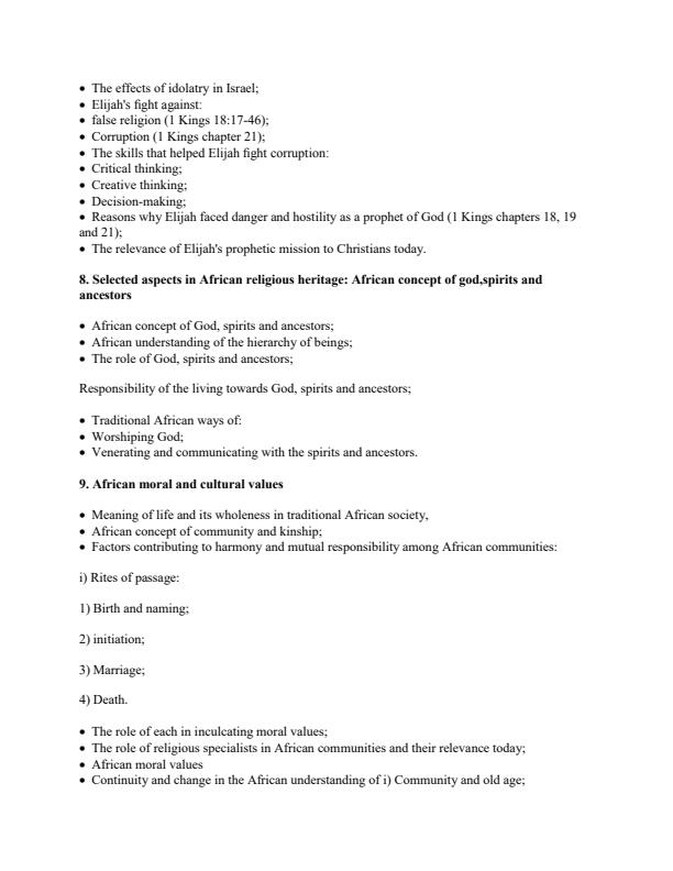 Page 3 – Form 1, Form 2, Form 3 and Form 4 CRE Revision Questions and Answers – Kenyaplex