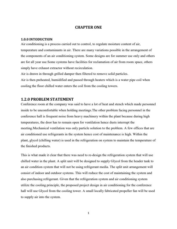 Page 1 – Design and fabrication of an air conditioning system – Kenyaplex