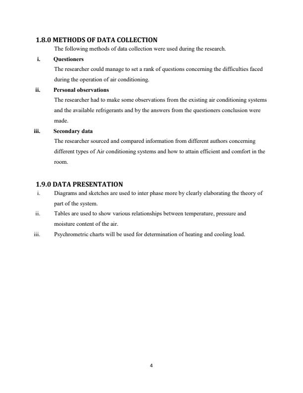 Page 4 – Design and fabrication of an air conditioning system – Kenyaplex