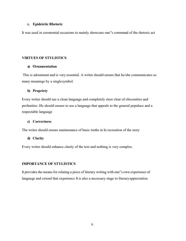 Page 3 – BLA 2212 Stylistics and Literary Techniques Notes – Kenyaplex